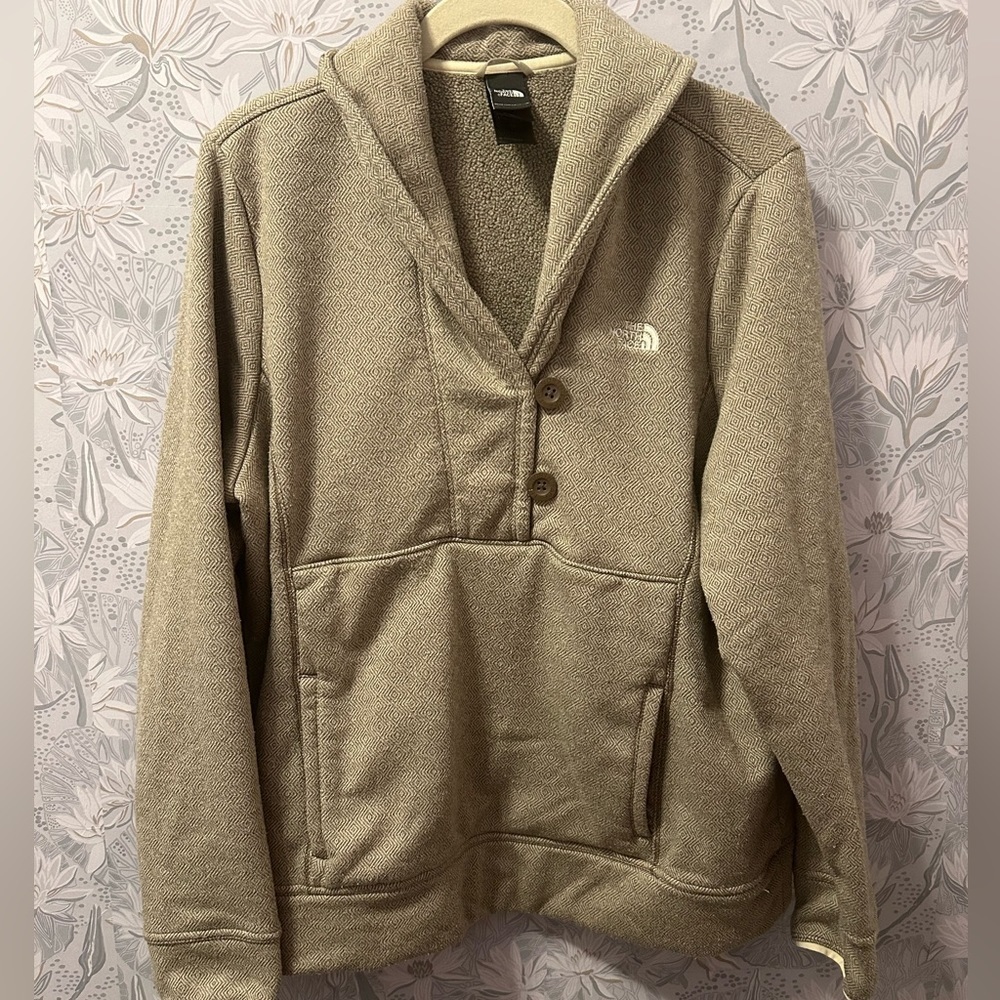 The North Face pullover XL unique brown grandpa pullover Henley sweatshi…